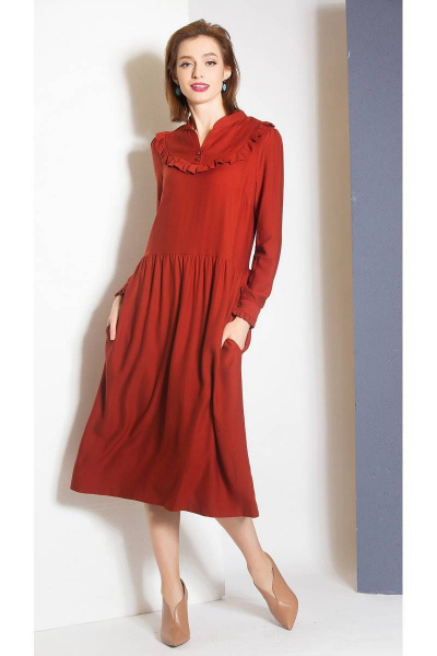 Платье Ivera 718 красно-коричневый - фото 2