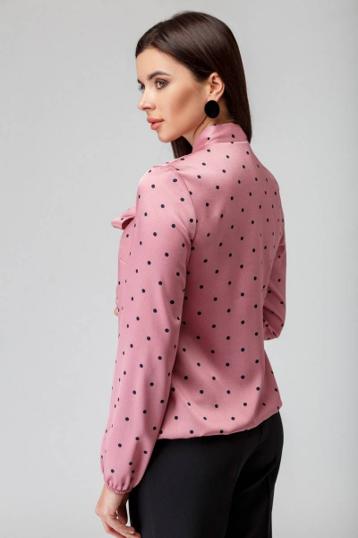 Блуза IVARI 421 горох-розовый - фото 3