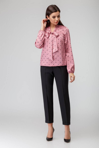 Блуза IVARI 421 горох-розовый - фото 2