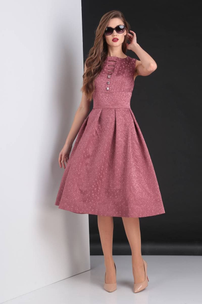 Платье Viola Style 0807 темно-розовый - фото 2