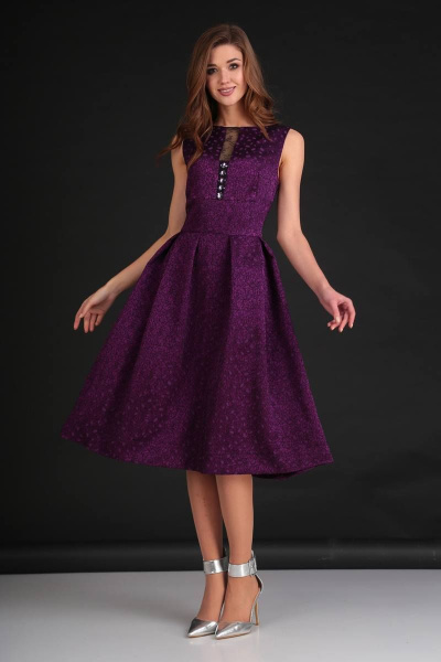 Платье Viola Style 0807 фиолетовый - фото 5