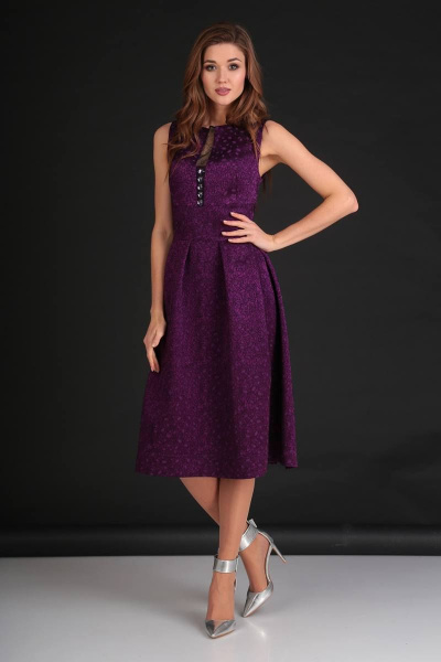 Платье Viola Style 0807 фиолетовый - фото 3