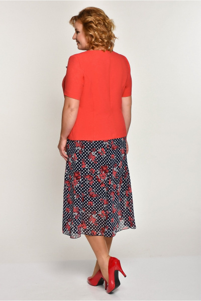 Жакет, юбка GALEREJA 515 красный+горошек - фото 3