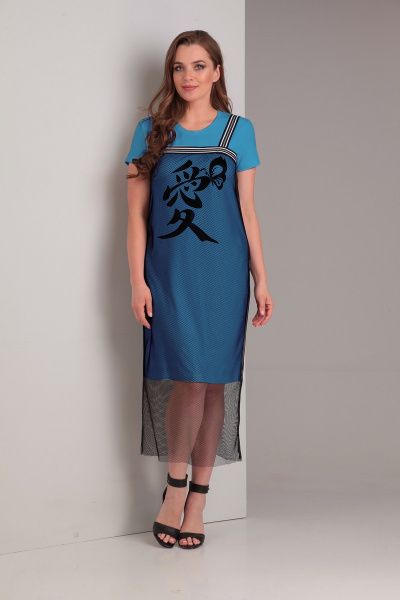 Платье, сарафан Диомант 1321 синий - фото 1