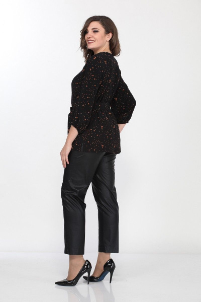 Блуза Lady Style Classic 2131 черный-бежевый - фото 4