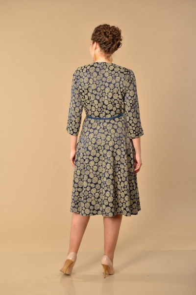 Платье Lady Style Classic 1943/4 синий_горошек - фото 2