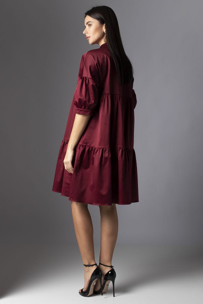 Платье VIZAVI 635 бордовый - фото 4