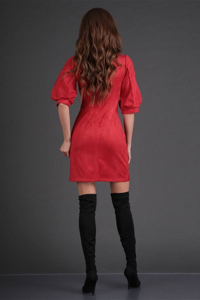 Платье DoMira 01-577 красный - фото 4