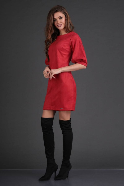 Платье DoMira 01-577 красный - фото 3