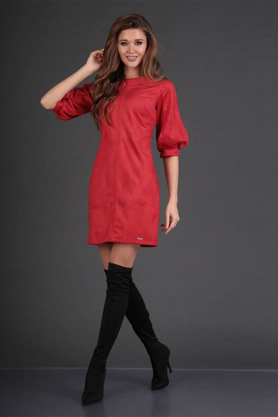 Платье DoMira 01-577 красный - фото 1