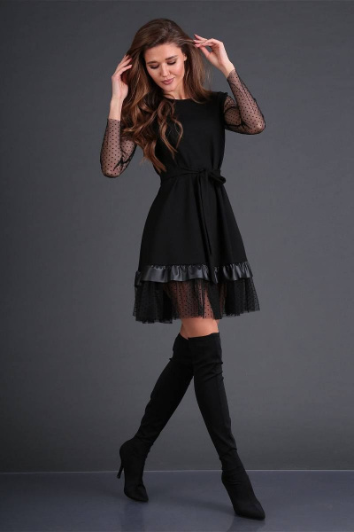 Платье DoMira 01-534 черный - фото 7