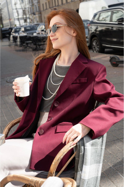 Жакет Skipper Design 322 бордо - фото 3