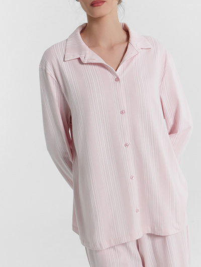 Блуза, брюки Mark Formelle 592462/24-30413ПП-5 белая_полоска_на_нежно_розовом - фото 7