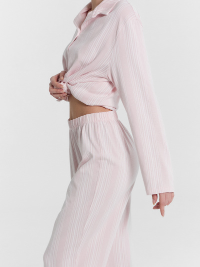 Блуза, брюки Mark Formelle 592462/24-30413ПП-5 белая_полоска_на_нежно_розовом - фото 9