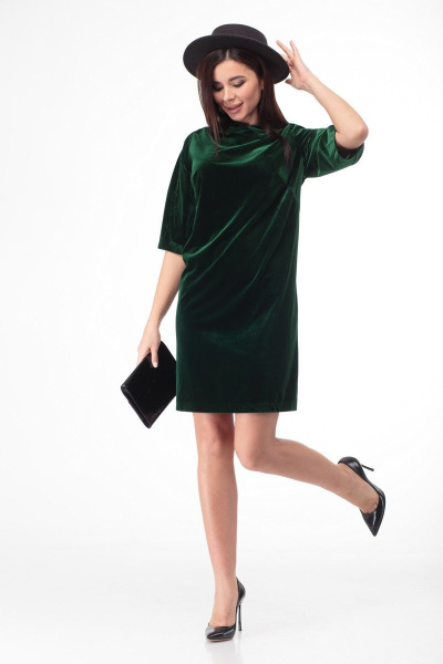 Платье Anelli 619 зеленый - фото 1