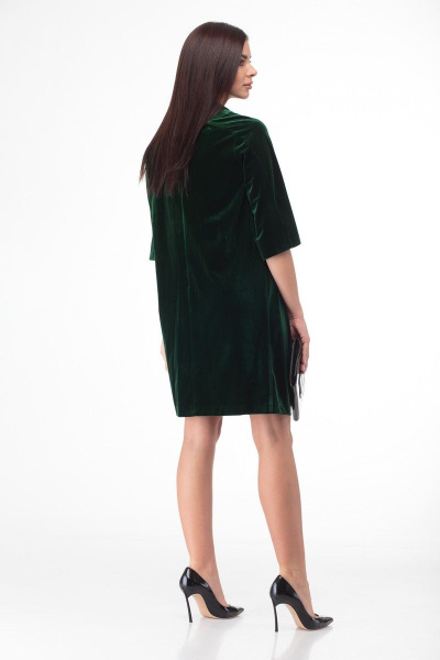 Платье Anelli 619 зеленый - фото 4
