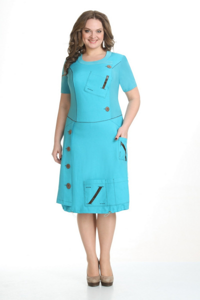 Платье Tellura-L 1218 голубой - фото 3