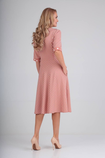 Платье Moda Versal П2187 розовый_полоска - фото 4