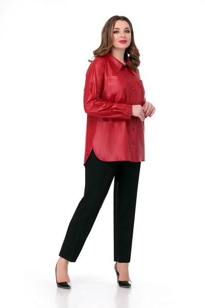 Блуза, брюки Мишель стиль 922 красный,черный - фото 1