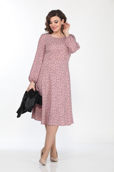 Жакет, платье Lady Style Classic 2256 розовый-черный - фото 5
