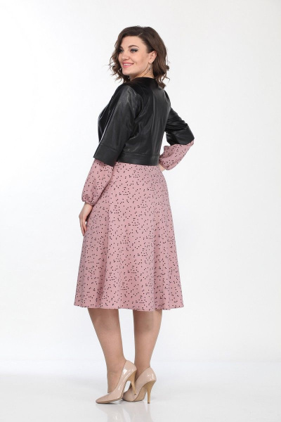 Жакет, платье Lady Style Classic 2256 розовый-черный - фото 4