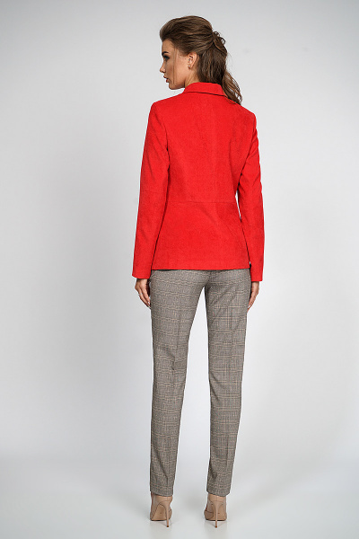 Блуза, брюки, жакет Alani Collection 761 красный+серый - фото 3