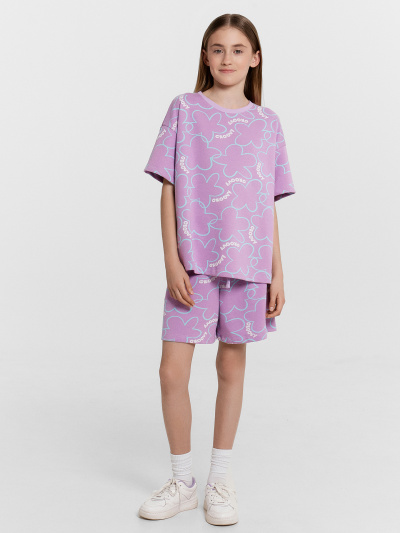 Футболка, шорты Mark Formelle 197728/24-33071П-7 цветы_на_лиловом - фото 7