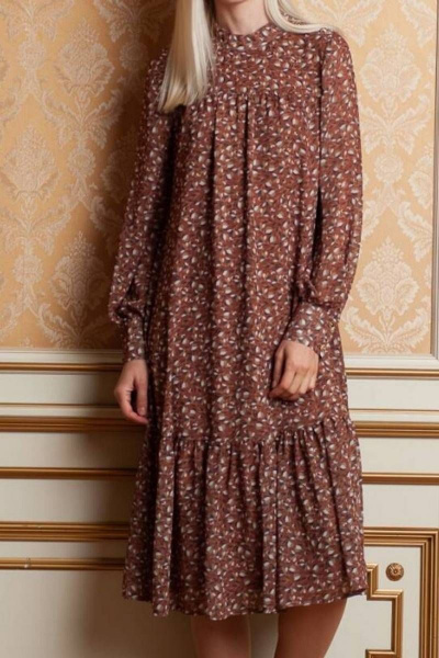 Платье Achosa 1270 коричневый - фото 6
