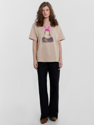 Футболка Mark Formelle 112934/24-31178П-0 холодный_бежевый_печать_3_сл_на_пол - фото 37