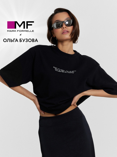 Футболка Mark Formelle 112961/24-33235ПП-0 черный_печать_Печать - фото 44