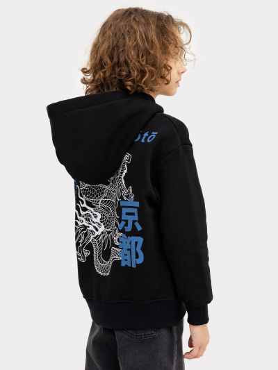 Толстовка Mark Formelle 363332/22/24167П-7П черный_печать_1_сл_на_пол_4_сл_на_спинке - фото 13