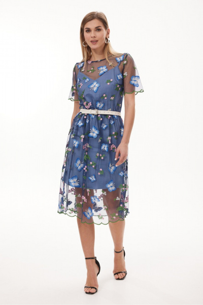 Платье NiV NiV fashion 455 синий - фото 3