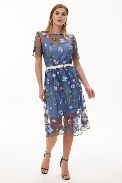 Платье NiV NiV fashion 455 синий - фото 2