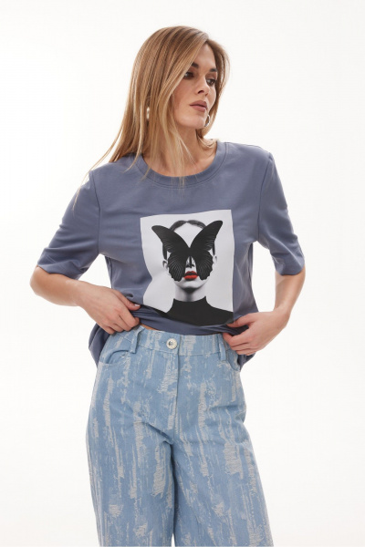 Брюки NiV NiV fashion 464 джинс_голубой - фото 4