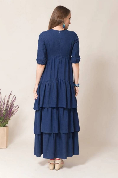 Платье Ружана 437-2 синий - фото 4