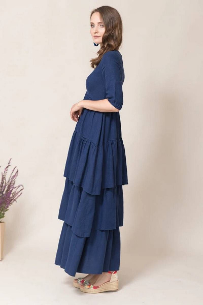 Платье Ружана 437-2 синий - фото 3