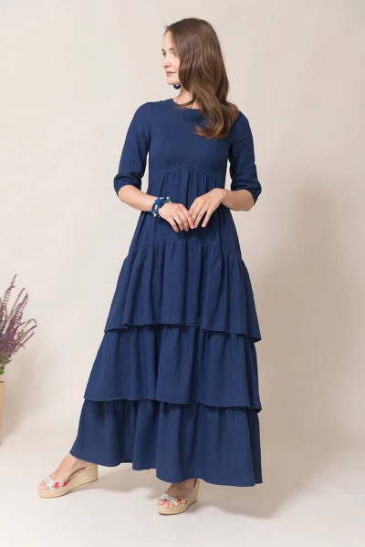 Платье Ружана 437-2 синий - фото 2