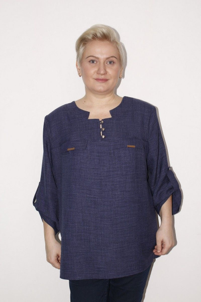 Блуза MIRSINA FASHION 11642021/2 синий - фото 1