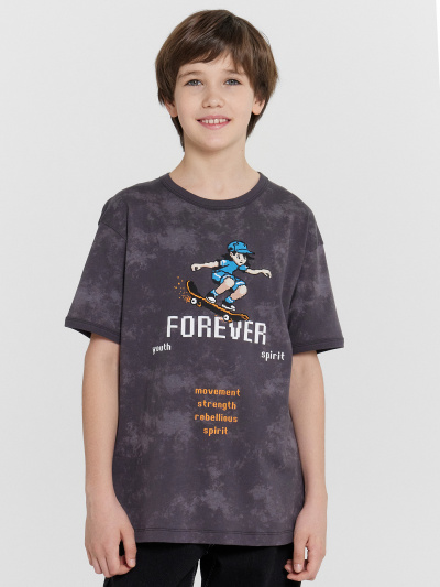 Футболка Mark Formelle 113448/24-32724ПП-0 серый_acid_wash_печать_3_сл_на_пол - фото 42