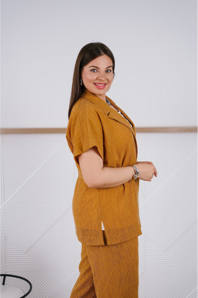Блуза, брюки, майка, пояс TAEMNA 24005 горчичный - фото 8