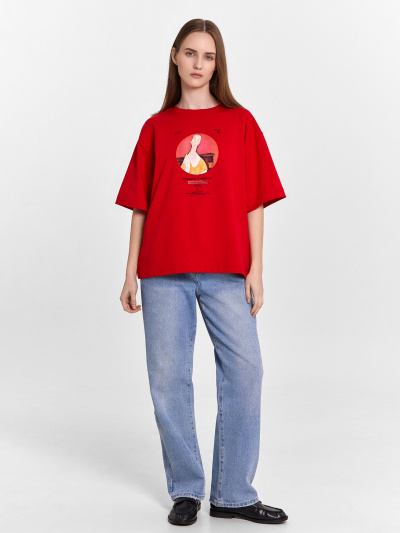 Футболка Mark Formelle 112961/24-29525П-0 багровый_печать_3_сл_на_пол - фото 27