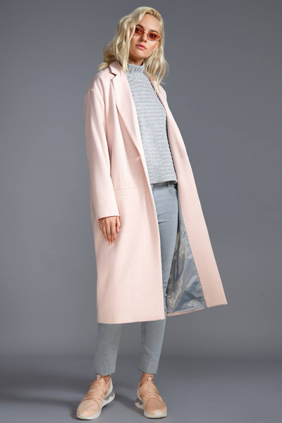 Пальто LaVeLa L7101 розовый - фото 1