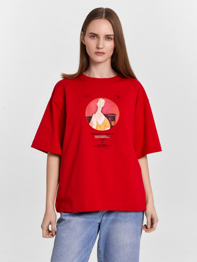 Футболка Mark Formelle 112961/24-29525П-0 багровый_печать_3_сл_на_пол - фото 25