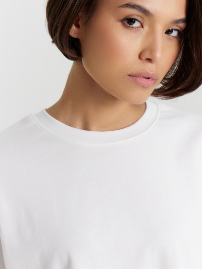 Футболка Mark Formelle 112961/24-29525П-0 белый_печать11_1сл_аппликация_из_страз_спинка - фото 39