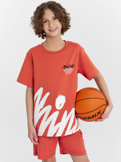 Футболка Mark Formelle 113433/24-26096П-0 оранжевый_терракот_печать_1_сл_на_пол_1сл_на_пол - фото 65