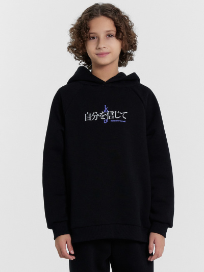 Худи Mark Formelle 123418/24-31058П-7П черный_печать_2_сл_на_пол_3_сл_на_спинке - фото 8