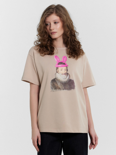 Футболка Mark Formelle 112934/24-31178П-0 холодный_бежевый_печать_3_сл_на_пол - фото 10