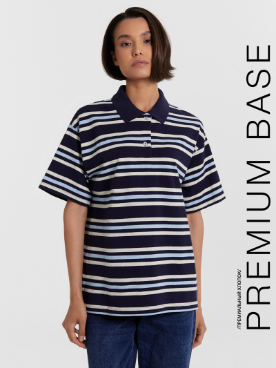 Футболка Mark Formelle 112895/24-32901П-11 полоски_на_т.синем - фото 4