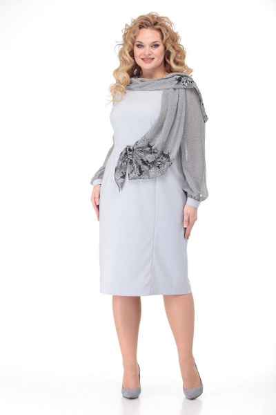 Платье Angelina & Сompany 491 светло-серый - фото 1