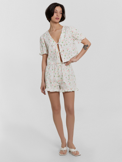 Жакет, шорты Mark Formelle 592610/24-33121ПП-9 цветы_на_св.молочном - фото 5